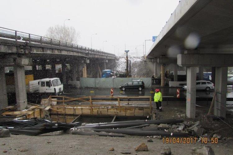 Demolice mostu v Ostravě