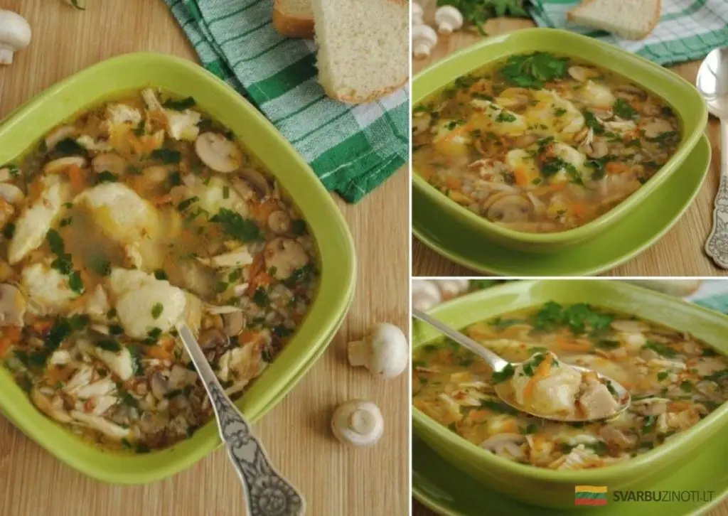 Kroupová polévka s žampiony a bramborovými noky: Tajemství babiččiny chuti pro dnešní kuchyni