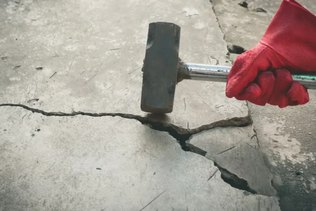 Proč někteří řemeslníci dělají toto s betonem předtím, než ho rozbijí. Úspora úsilí.